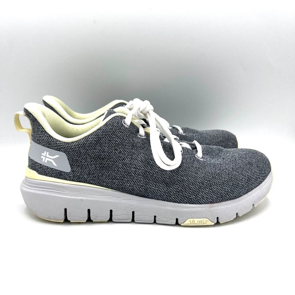 KURU Flex Via Athletic Sneaker Size 9 Wide Dove Gray / Pale Lime (80583) Size 40 - Picture 3 of 15